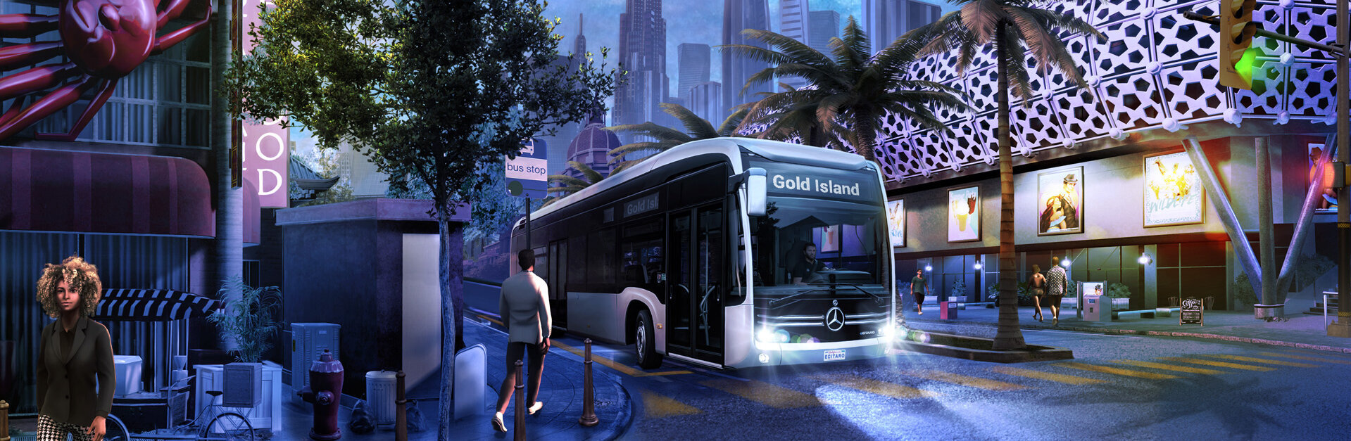 Ônibus elétrico Mercedes-Benz e-Citaro está no jogo Bus Simulator